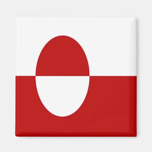 zGL001 GREENLAND Flag, Amerika, Fridge Magneet (Voorkant)