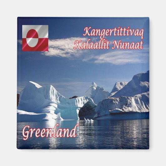 zGL006 SCORESBY SUND, Iceberg, Groenland, Fridge Magneet (Voorkant)