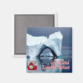 zGL007 KALAALLIT NUNAAT, Groenland, Fridge Magneet (Voorkant / Achterkant)