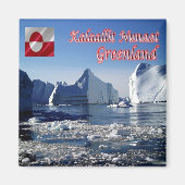 zGL010 GREENLAND, Icebergs, Fridge Magneet (Voorkant)