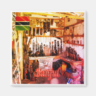 zGM003 BANJUL, Gambia, Tourist Craft Store, Fridge Magneet