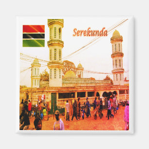 zGM007 SEREKUNDA, Gambia, Bundung Mosque, Fridge Magneet