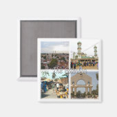 zGM009 GAMBIA, Mozaïek, Afrika, Fridge Magneet (Voorkant / Achterkant)