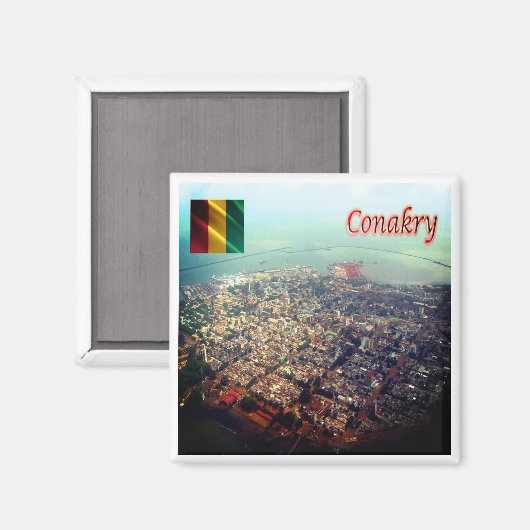 zGN003 CONAKRY, Guinee, Afrika, Fridge Magneet (Voorkant / Achterkant)