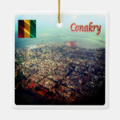 zGN003 CONAKRY, Guinee, Afrika, Keramisch Ornament (Achterkant)
