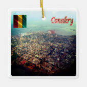 zGN003 CONAKRY, Guinee, Afrika, Keramisch Ornament (Voorkant)