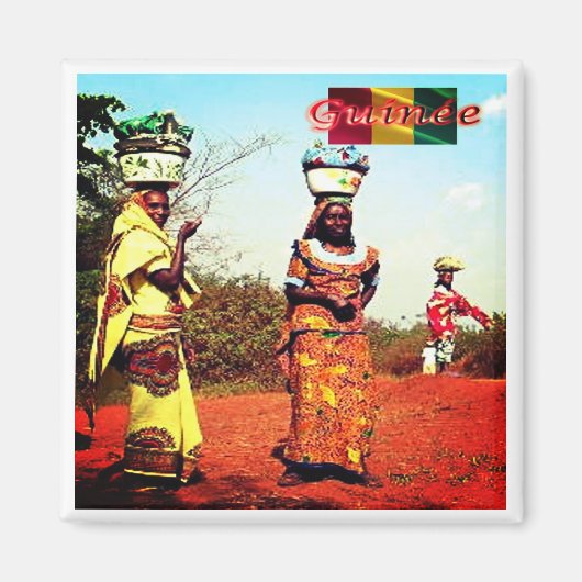 zGN007 GUINEA, Fule-vrouwen, Afrika, Koelkast Magneet (Voorkant)