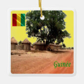 zGN009 GUINEA, Siguiri dorp, Afrika, Keramisch Ornament (Voorkant)