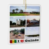 zGN010 GUINEA I Love, Mozaïek, Afrika, Keramisch Ornament (Rechts)
