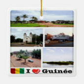 zGN010 GUINEA I Love, Mozaïek, Afrika, Keramisch Ornament (Achterkant)