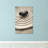 zgn. tuinen met pruimen op gerookt zand canvas afdruk (Insitu (Houten vloer))