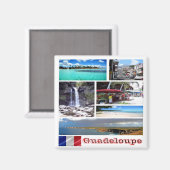 zGP003 mozaïek van GUADELOUPE, Caraïbisch gebied,  Magneet (Voorkant / Achterkant)