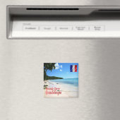 zGP004 GUADELOUPE, Grande Terre, Beach, Fridge Magneet (Insitu (Vaatwasser))