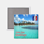 zGP009 SAINTE ANNE BEACH, Guadeloupe, Fridge Magneet (Voorkant / Achterkant)