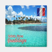 zGP009 SAINTE ANNE BEACH, Guadeloupe, Fridge Magneet (Voorkant)