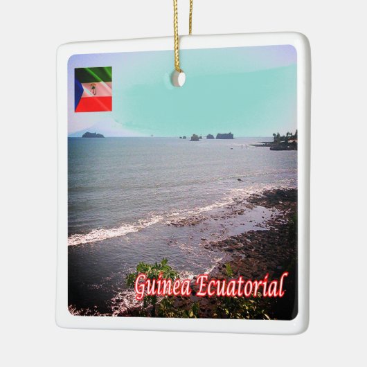 zGQ005 EQUATORIAAL-GUINEA, Panorama, Afrika, Keramisch Ornament (Links)