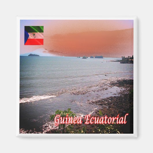 zGQ005 EQUATORIAL GUINEA, Panorama, Afrika, Fridge Magneet (Voorkant)