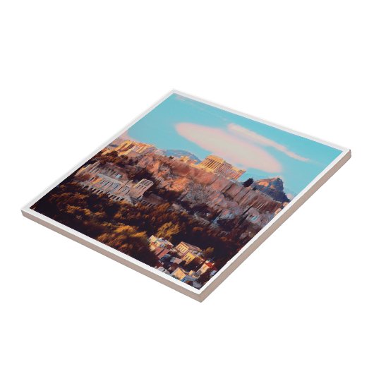 zGR009 ATHENE, Akropolis, Griekenland, Tegeltje (Zijkant)