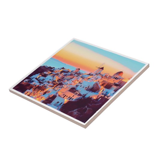 zGR011 SANTORINI, Griekenland, Tegeltje (Zijkant)