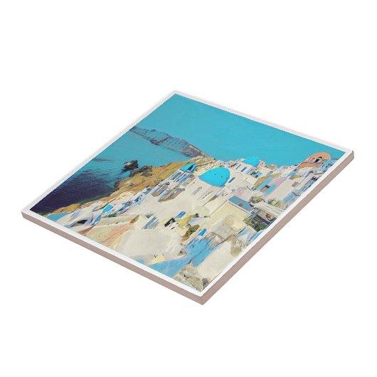 zGR013 SANTORINI - uitzicht, Griekenland, Tegeltje (Zijkant)