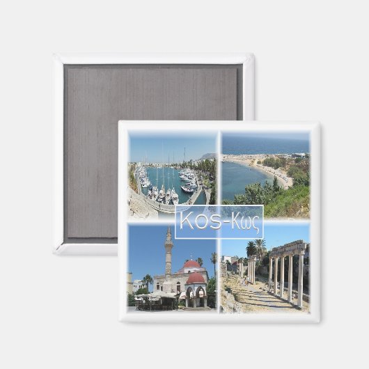 zGR020 mozaïek van KOS, Griekenland, Europa, Fridg Magneet (Voorkant / Achterkant)