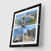 zGR020 mozaïek van KOS, Griekenland, Europa, Vierkante Klok (Hoek)