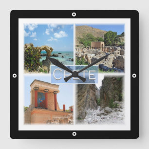 zGR021 potpourri van CRETE, Griekenland, Europa, Vierkante Klok