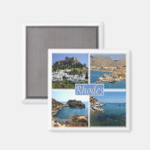 zGR025 RHODES, Griekenland, Europa, Fridge Magneet (Voorkant / Achterkant)