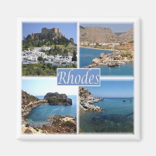 zGR025 RHODES, Griekenland, Europa, Fridge Magneet (Voorkant)