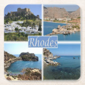 zGR025 RHODES, Griekenland, Europa, Kartonnen Onderzetters (Voorkant)