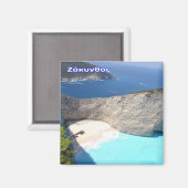 zGR028 ZANTE, Navagio Beach, Griekenland, Fridge Magneet (Voorkant / Achterkant)