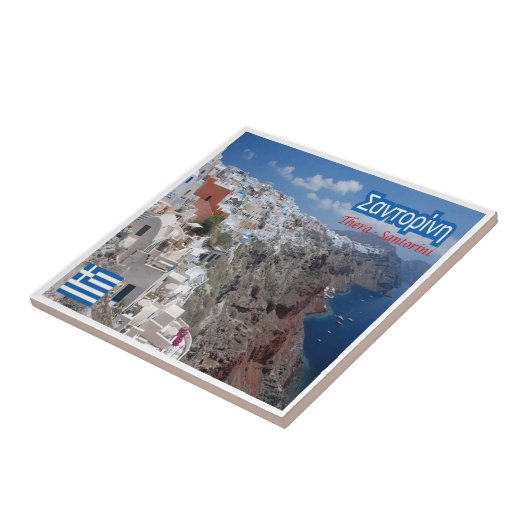 zGR033 SANTORINI Thera, Griekenland, Tegeltje (Zijkant)