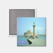 zGR036 RHODES, Griekenland, Koelkast Magneet (Voorkant / Achterkant)
