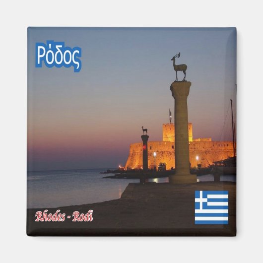 zGR037 RHODES - Griekenland - Fridge Magneet (Voorkant)