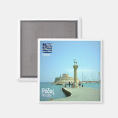 zGR038 RHODES, Griekenland, Fridge Magneet (Voorkant / Achterkant)