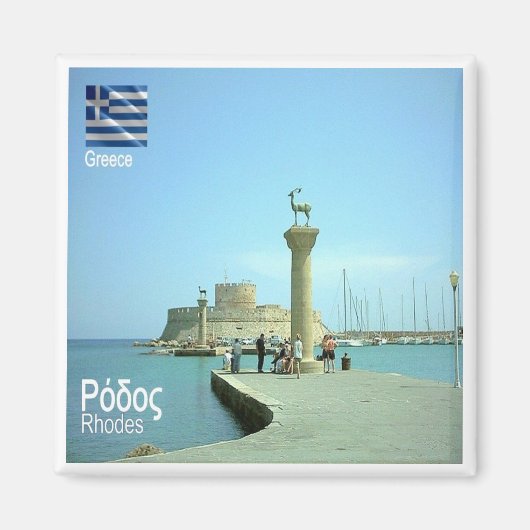 zGR038 RHODES, Griekenland, Fridge Magneet (Voorkant)