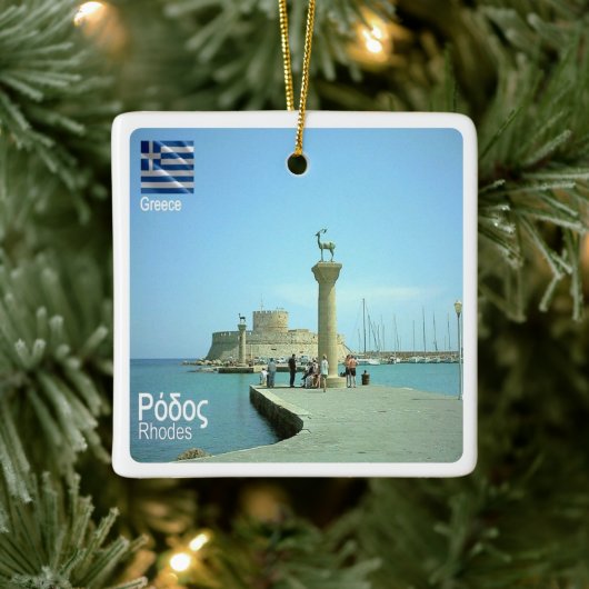 zGR038 RHODES, Griekenland, Keramisch Ornament (Boom)