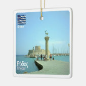 zGR038 RHODES, Griekenland, Keramisch Ornament (Links)