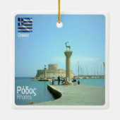 zGR038 RHODES, Griekenland, Keramisch Ornament (Achterkant)