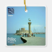 zGR038 RHODES, Griekenland, Keramisch Ornament (Voorkant)