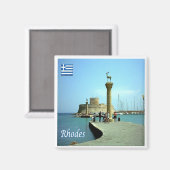 zGR039 RHODES, Griekenland, Fridge Magneet (Voorkant / Achterkant)