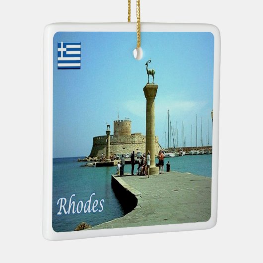 zGR039 RHODES, Griekenland, Keramisch Ornament (Rechts)