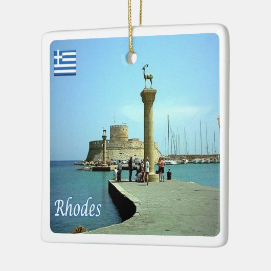 zGR039 RHODES, Griekenland, Keramisch Ornament (Links)