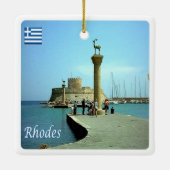 zGR039 RHODES, Griekenland, Keramisch Ornament (Achterkant)