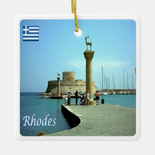 zGR039 RHODES, Griekenland, Keramisch Ornament (Voorkant)