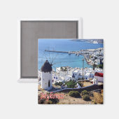 zGR049 MYKONOS - Panorama - Griekenland - Fridge Magneet (Voorkant / Achterkant)