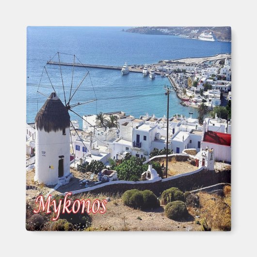 zGR049 MYKONOS - Panorama - Griekenland - Fridge Magneet (Voorkant)