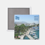 zGR056 KOS - Griekenland - Fridge Magneet (Voorkant / Achterkant)