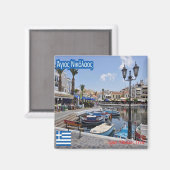 zGR063 CRETA Agios Nikolaos, Griekenland, Koelkast Magneet (Voorkant / Achterkant)
