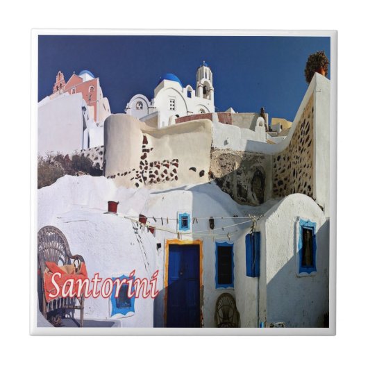 zGR071 SANTORINI Thera, Griekenland, Tegeltje (Voorkant)